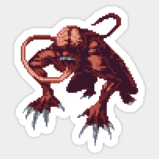 Resident Evil Licker Pixel Art Sticker